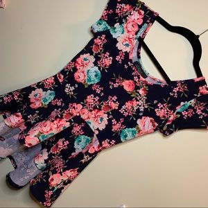 Floral High Low Blouse